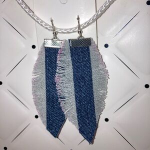 Denim earrings